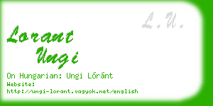 lorant ungi business card